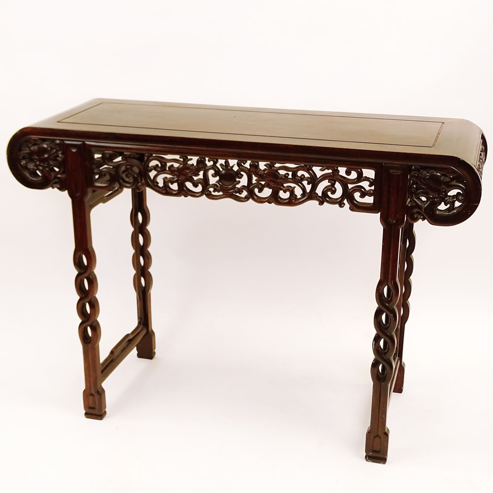 Mid 20th Century Chinese Carved Hardwood Altar Table.