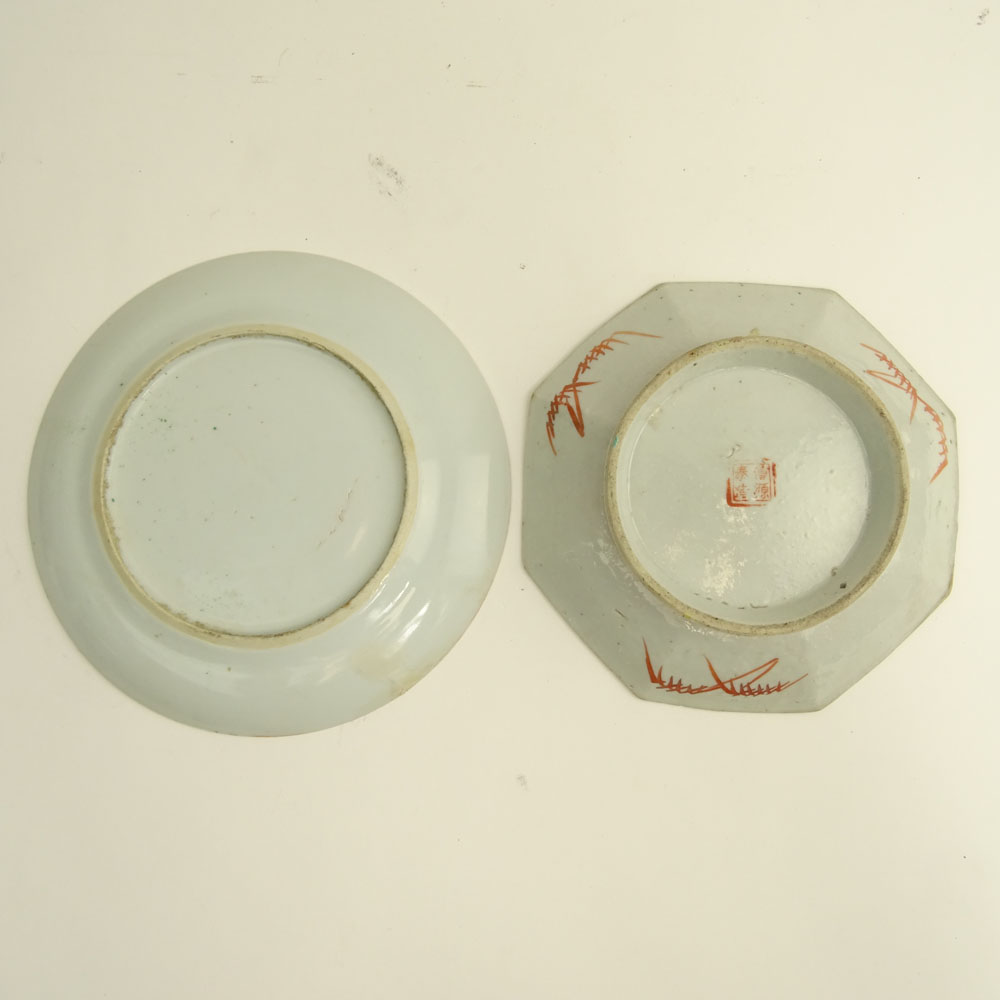 Lot of Two (2) Antique Chinese Export Porcelain Dishes.
