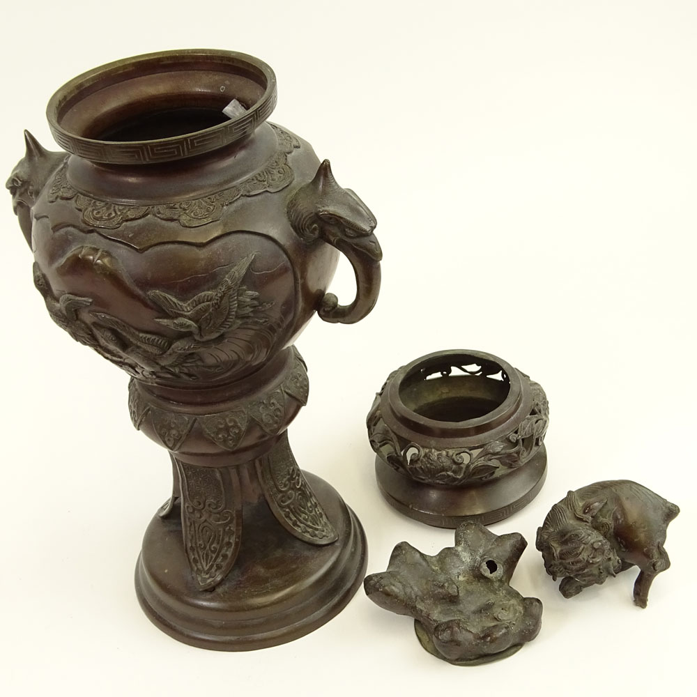 20th Century Japanese Bronze Censer.