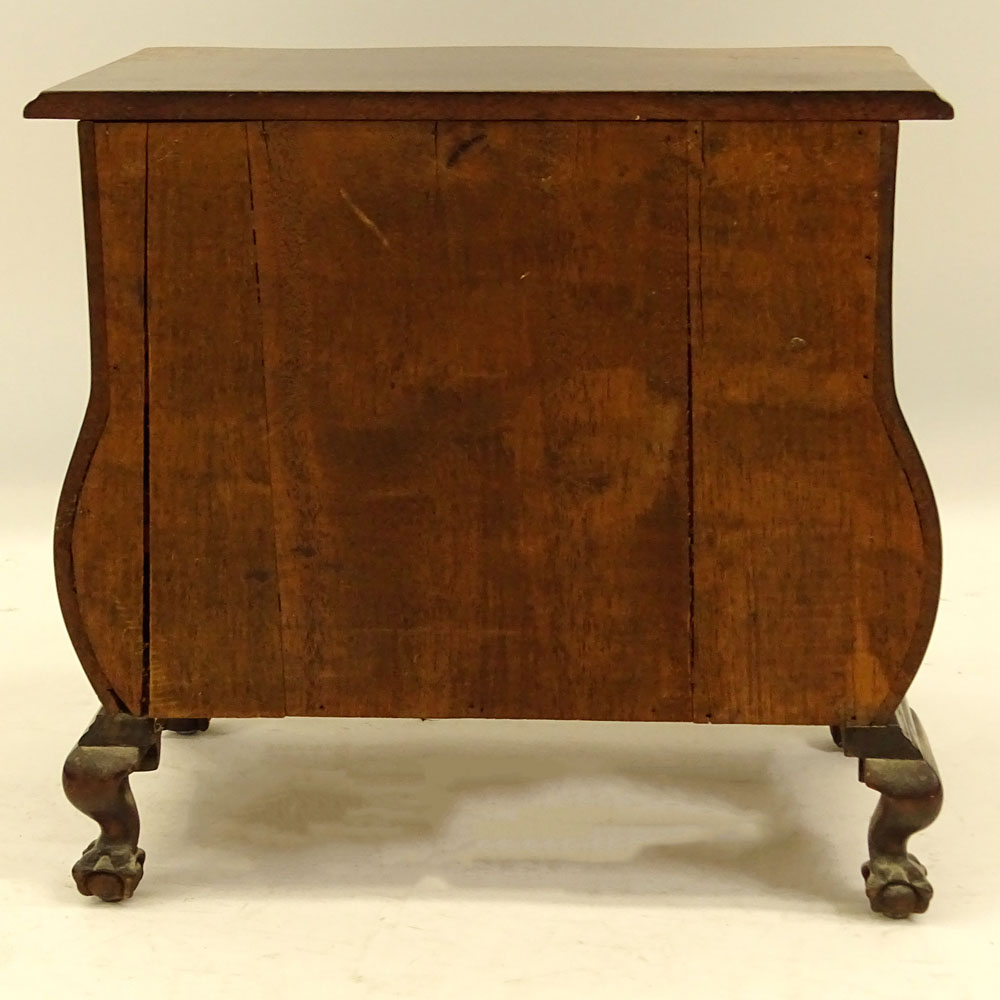 Miniature Dutch Colonial Style Mahogany Bombe Chest.