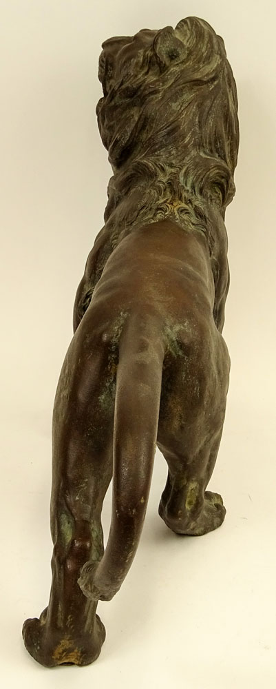 Japanese Meiji Period Bronze Lion.