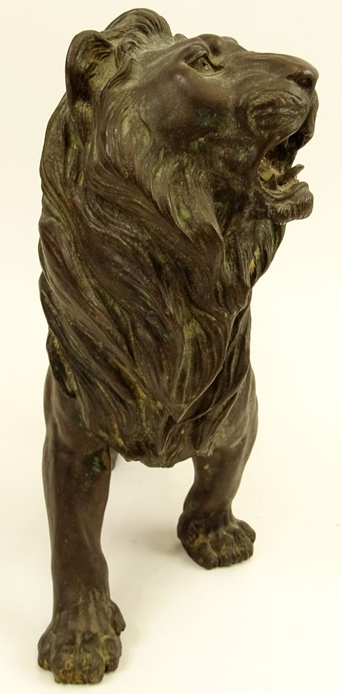 Japanese Meiji Period Bronze Lion.