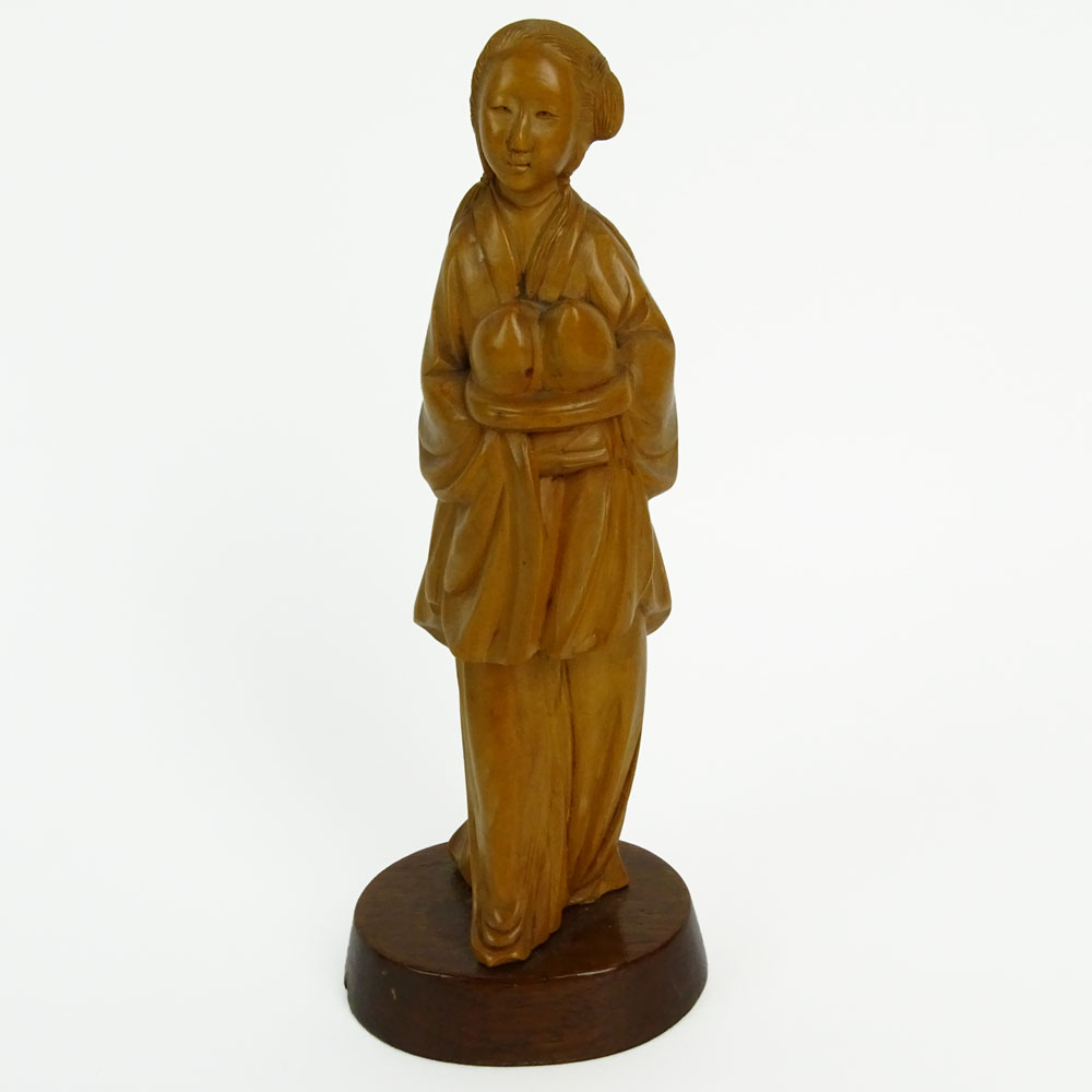 Chinese Carved Boxwood Cultural Revolution Figure.