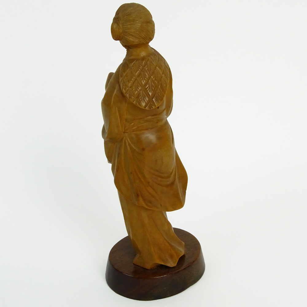 Chinese Carved Boxwood Cultural Revolution Figure.