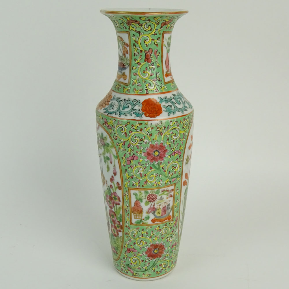 Antique Chinese Famille Verte Porcelain Vase.
