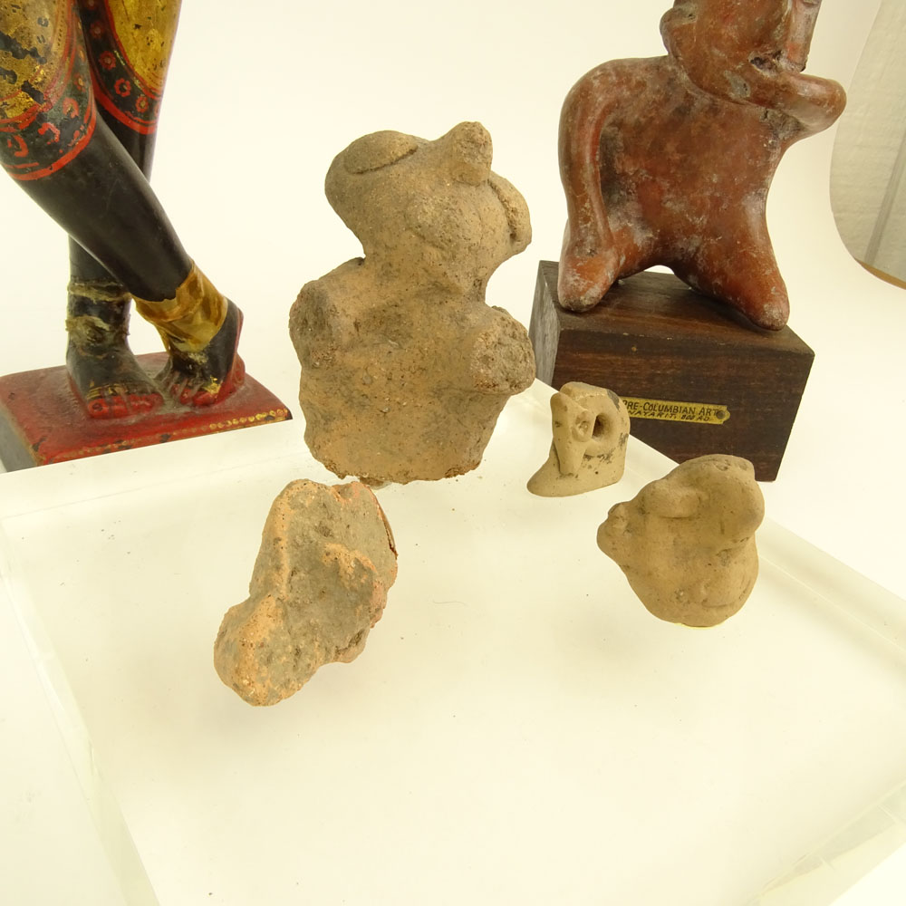 Miscellaneous Figural Lot. Includes a Tibetan stone figure.