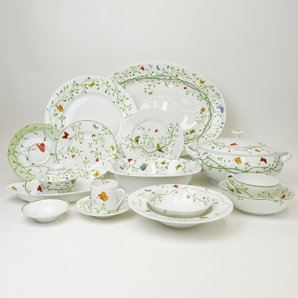 Eighty Two Pieces Raynaud Histoire Naturelle Dinnerware.