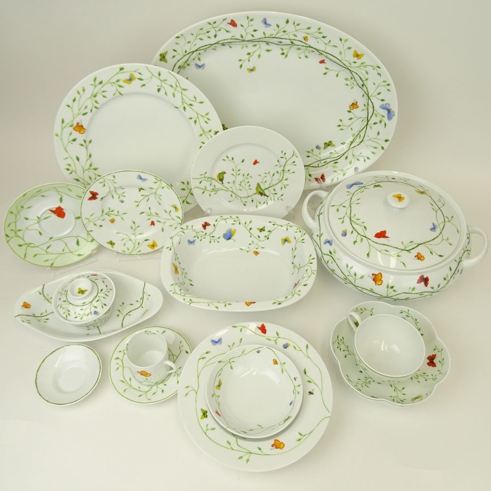 Eighty Two Pieces Raynaud Histoire Naturelle Dinnerware.