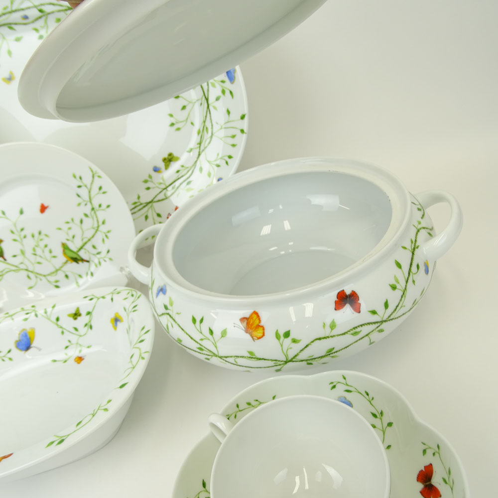 Eighty Two Pieces Raynaud Histoire Naturelle Dinnerware.