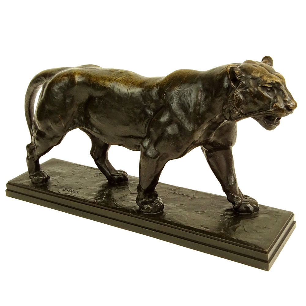 Antoine-Louis Barye, French (1796-1875) Bronze "Lioness"  