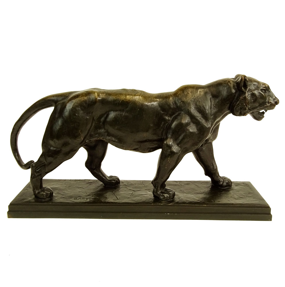 Antoine-Louis Barye, French (1796-1875) Bronze "Lioness"  