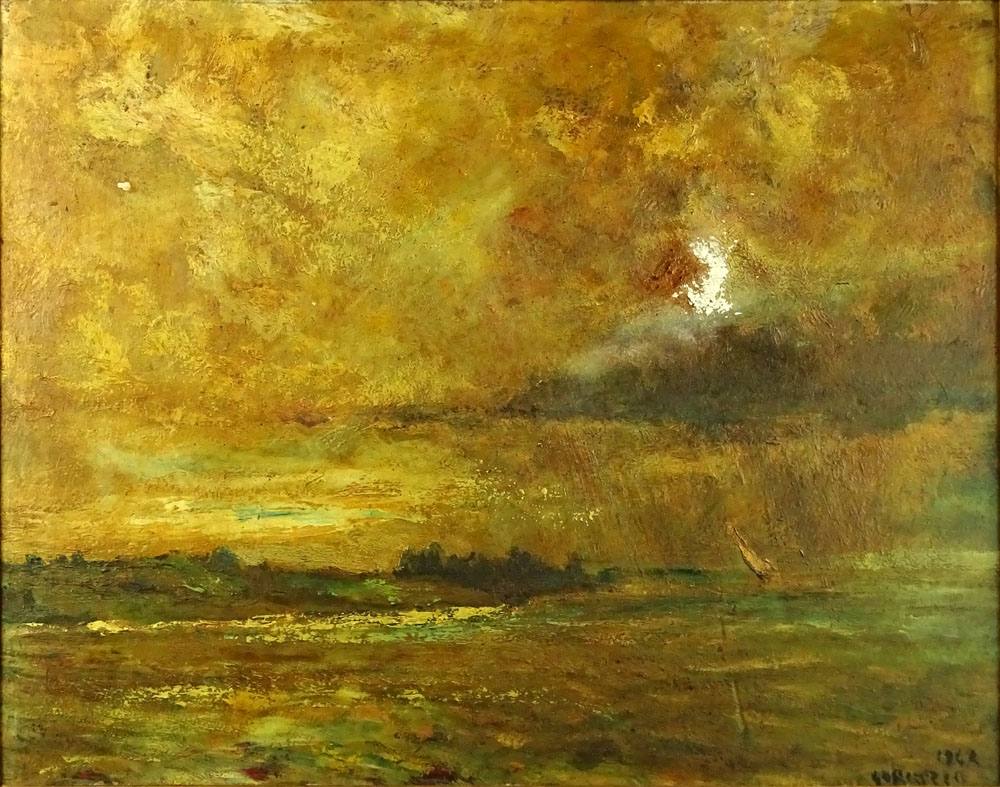 19th Century Oil on Panel "Continental Landscape" 