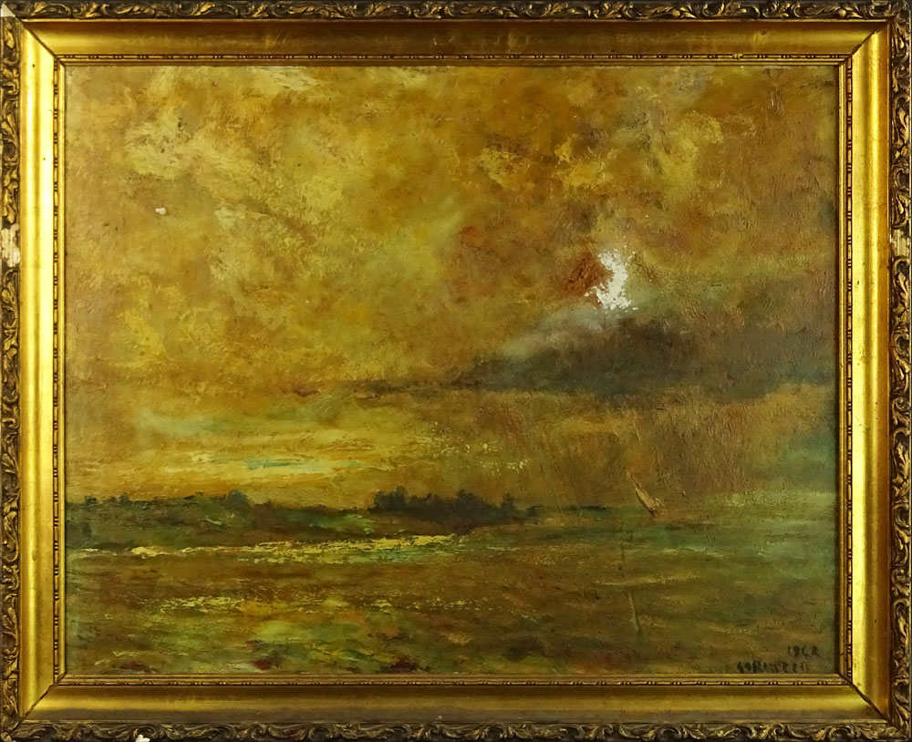 19th Century Oil on Panel "Continental Landscape" 