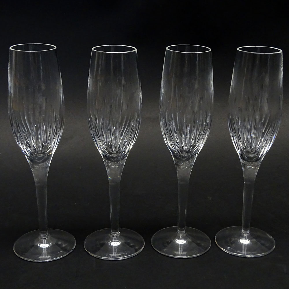 Two Pair Stuart Crystal "Geneva" Champagne Flutes. 