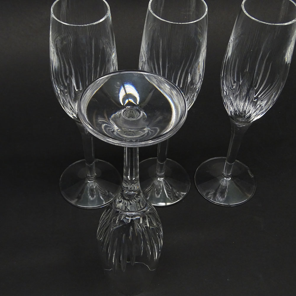 Two Pair Stuart Crystal "Geneva" Champagne Flutes. 