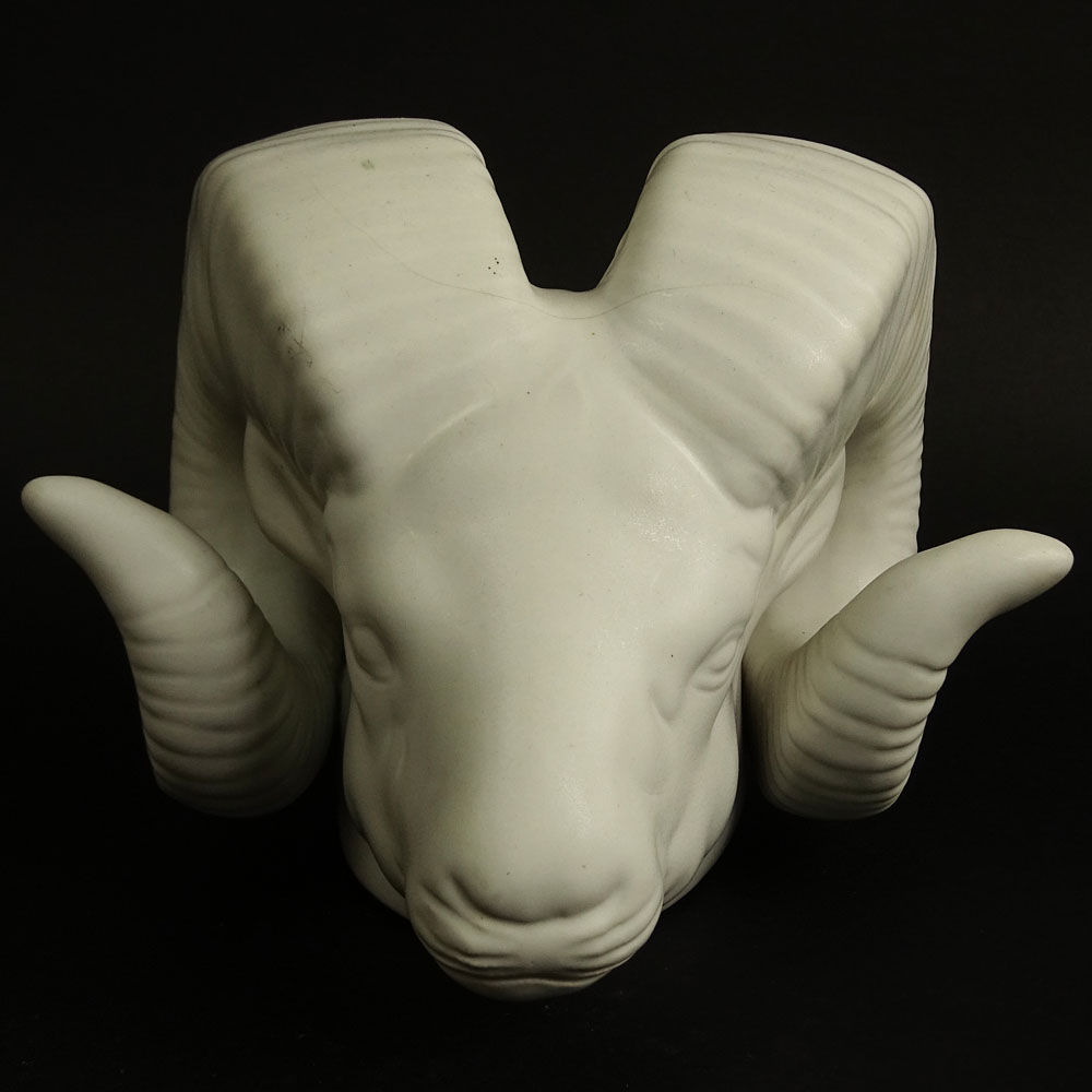 Van Briggle Pottery Figurine of a Ram's Head.