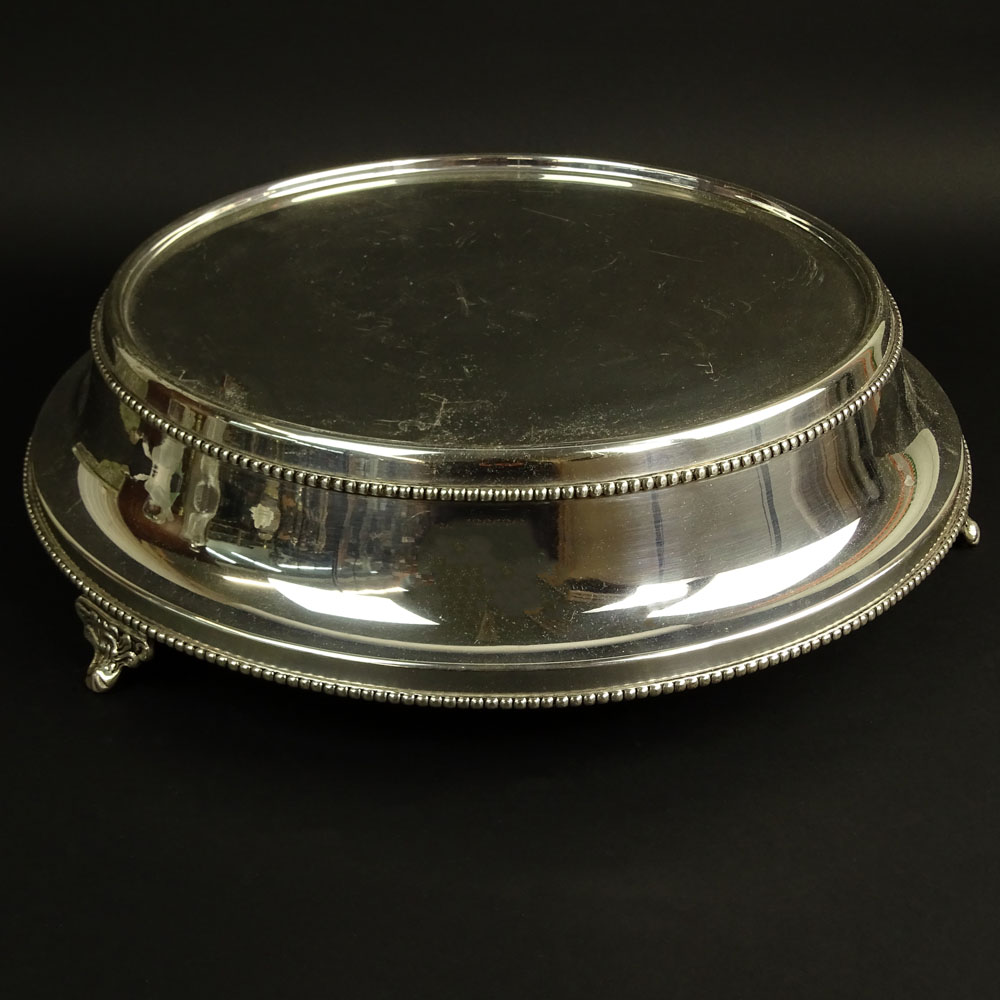 Large Silver Plate Plateau. Lacquered.