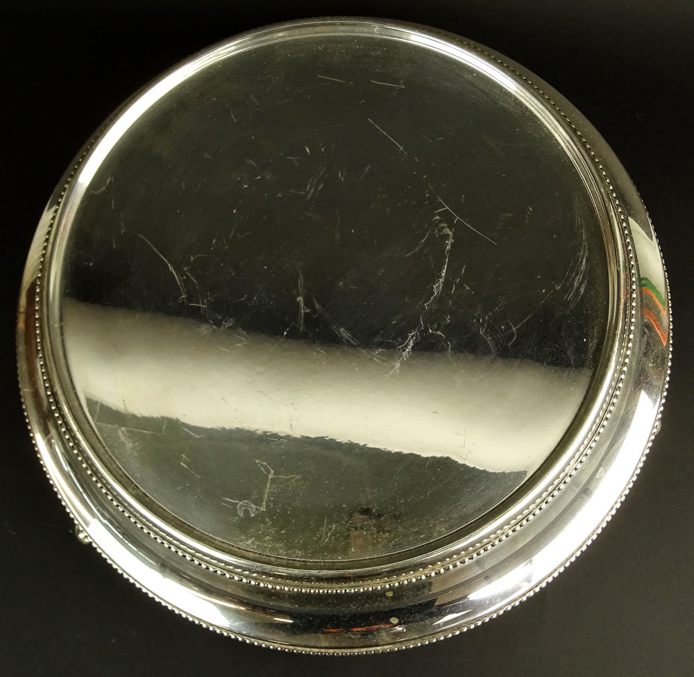 Large Silver Plate Plateau. Lacquered.