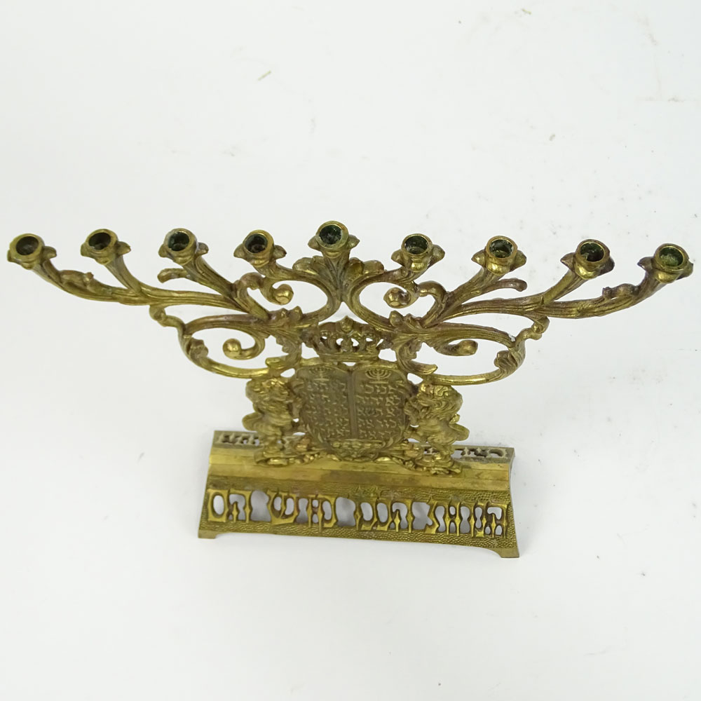 Vintage Brass Menorah.