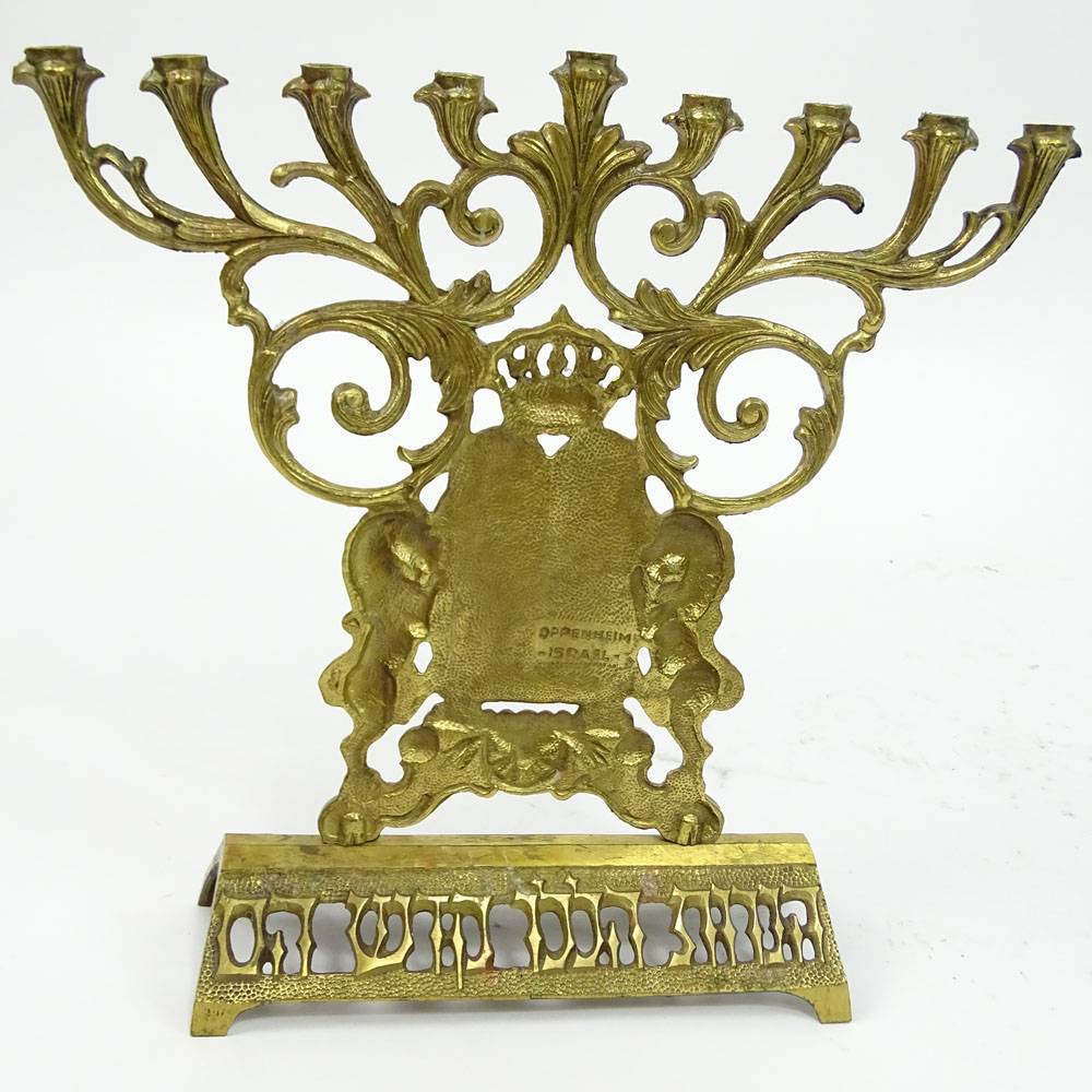 Vintage Brass Menorah.