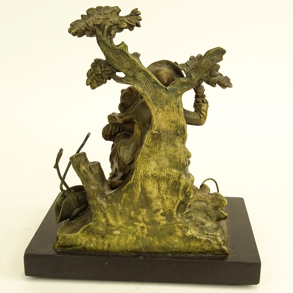 19/20th Century Bronze Sculpture on Onyx Base. "Romantic Couple" 