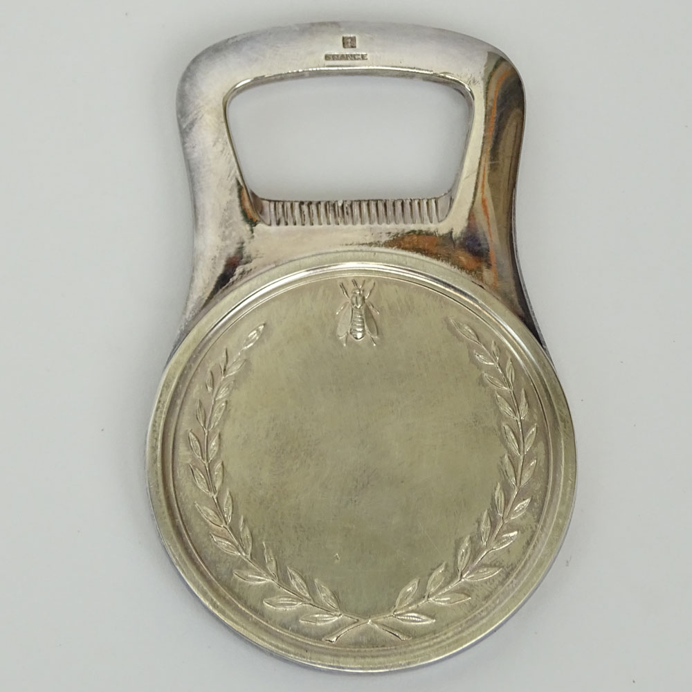 Christofle Silverplate Napoleon Empereur Bottle Opener In Original Box.