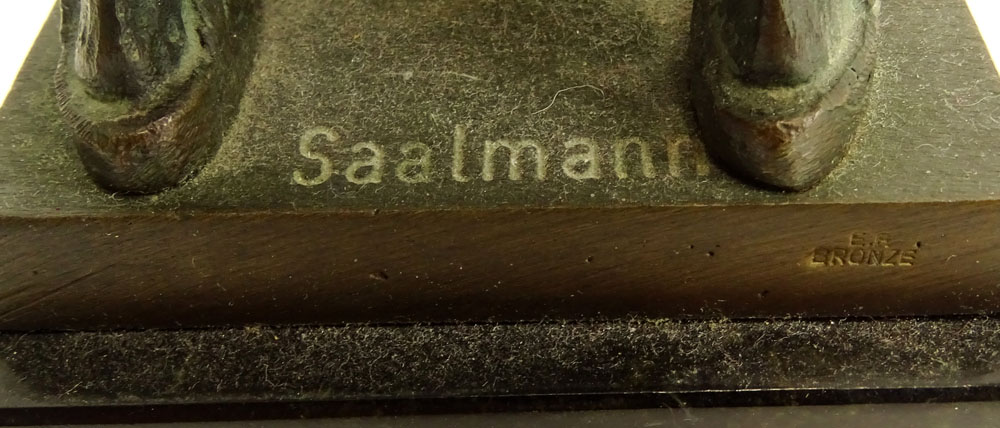 Erich Saalmann,German  (19/20th C) Bronze sculpture "Blacksmith" 