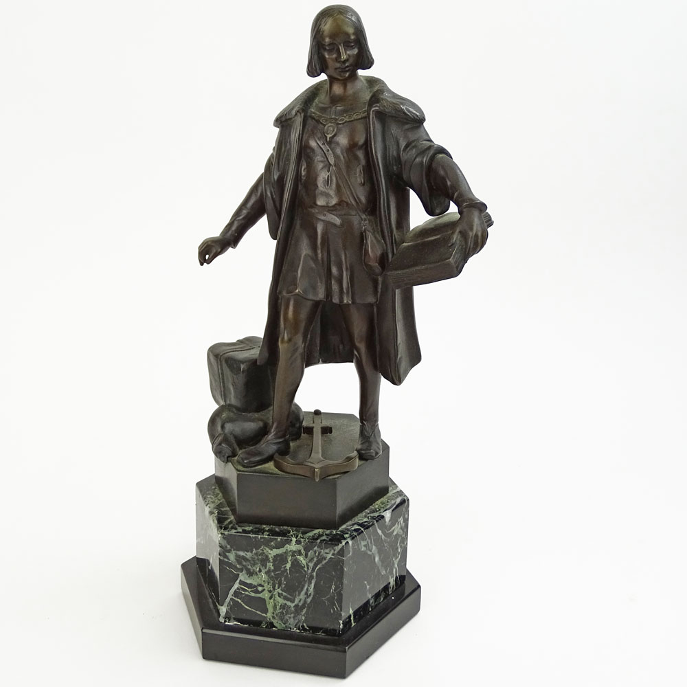 Antique Bronze Sculpture "Explorer" 