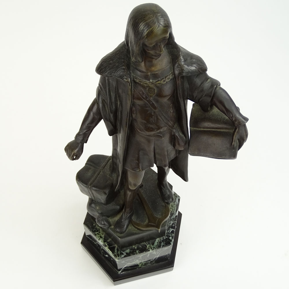 Antique Bronze Sculpture "Explorer" 