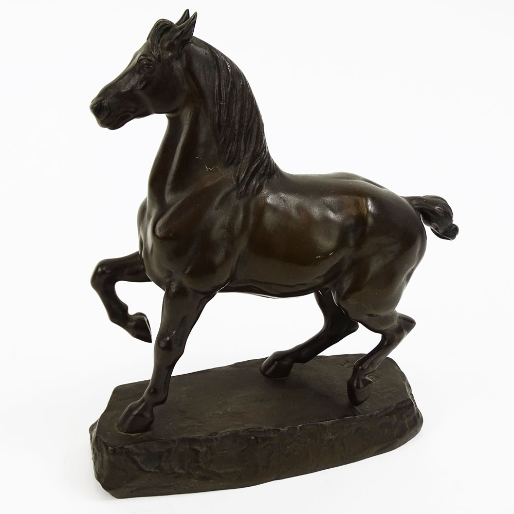 after: Antoine-Louis Barye, French (1796-1875) 20th Century Bronze Sculpture "Turkish Horse".