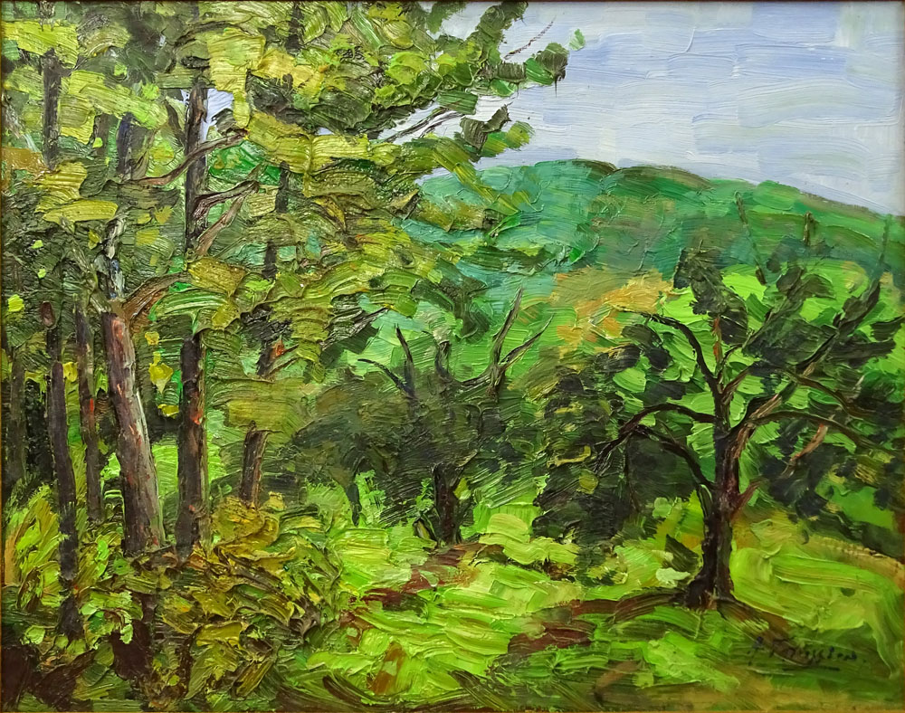 Armand Tatossian, Armenian Canadian (born 1948) Impasto on Canvas, Landscape. 
