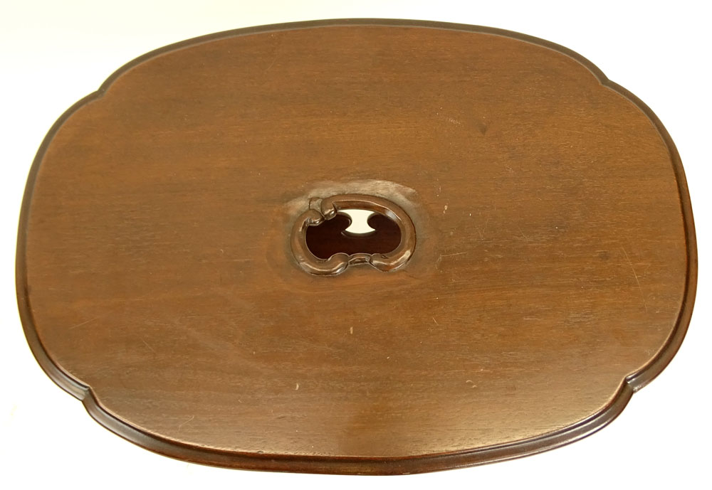 19th Century Italian Walnut Occasional Side Table with Book Holder Trestle.