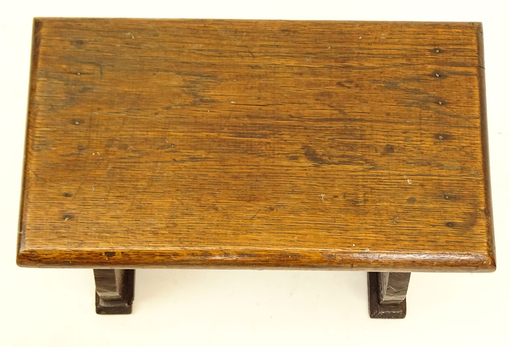 19th Century Italian Walnut Occasional Side Trestle Table/Bench.