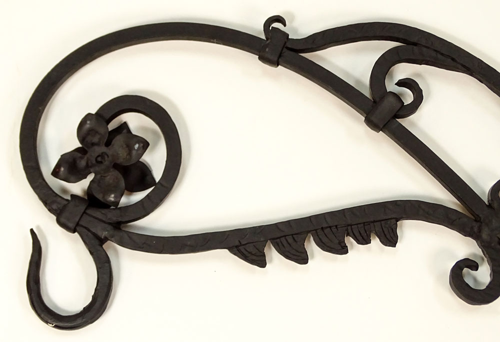 Large 19th Century Italian Wrought Iron Wall Bracket.