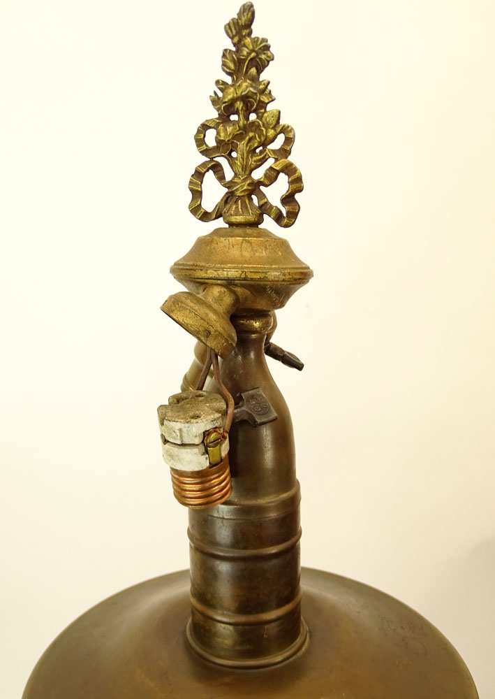 Vintage Moroccan Brass Floor Lamp.