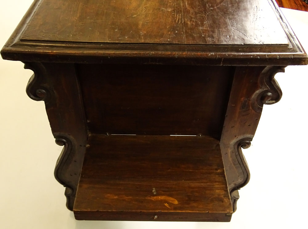 17th Century Spanish Style Carved Hardwood Desk.