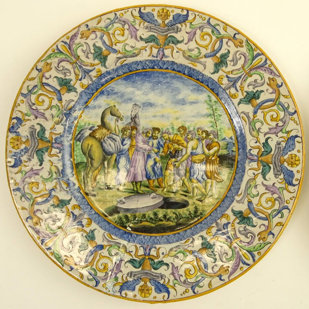 Pair of 20th Century Italian Majolica Chargers.