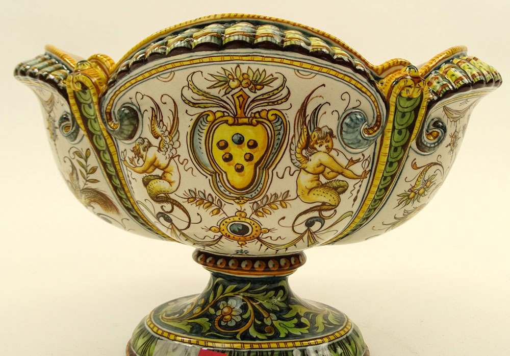 20th Century Majolica Figural Centerpiece.