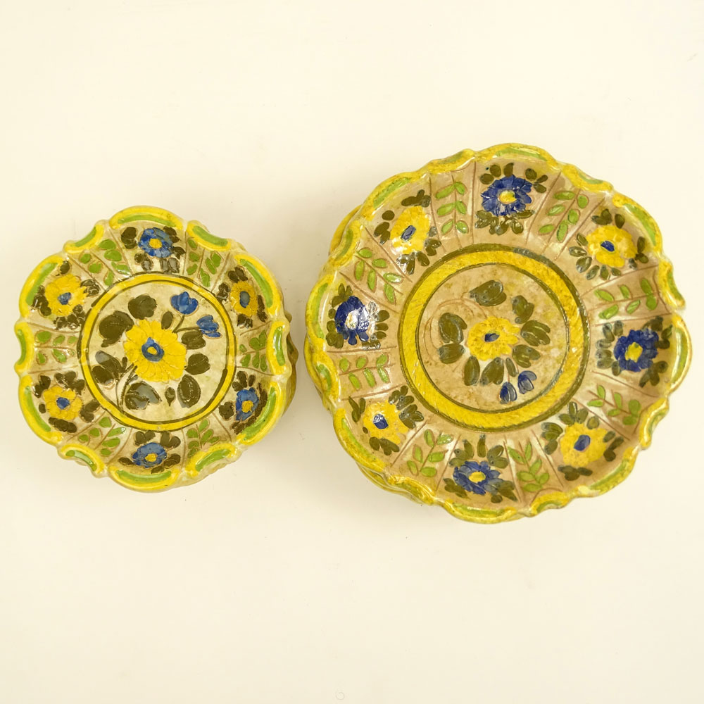 Set of Eight (8) Italian Majolica Pottery Plates.