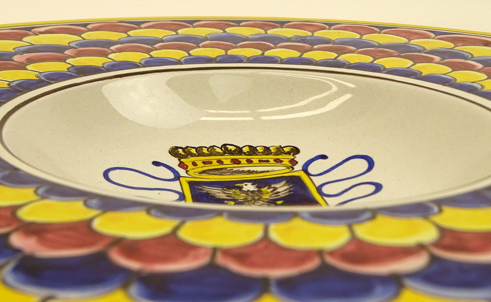 Collection of Three (3) Large Majolica Bowls.