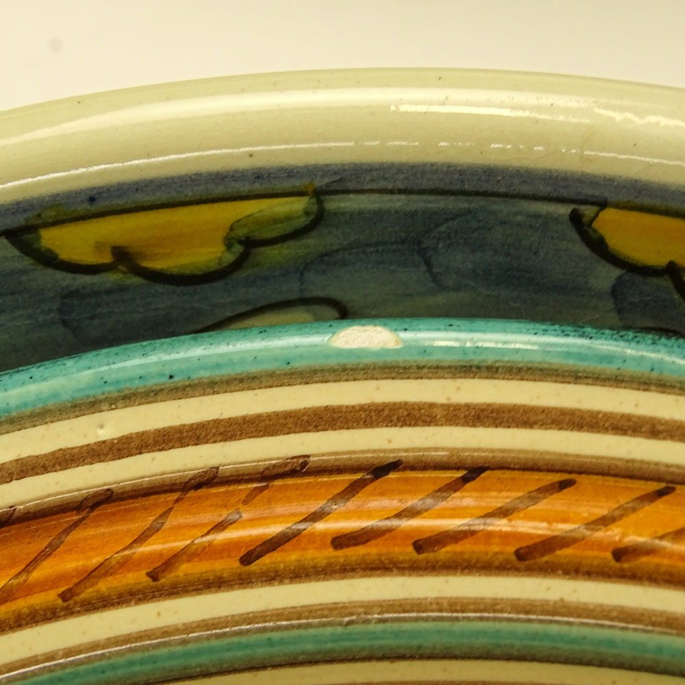 Collection of Three (3) Large Majolica Bowls.
