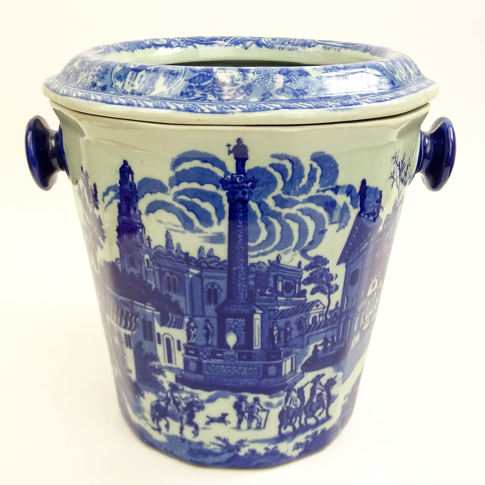 English Victoria Ware Blue and White Ironstone Fruit Cooler.