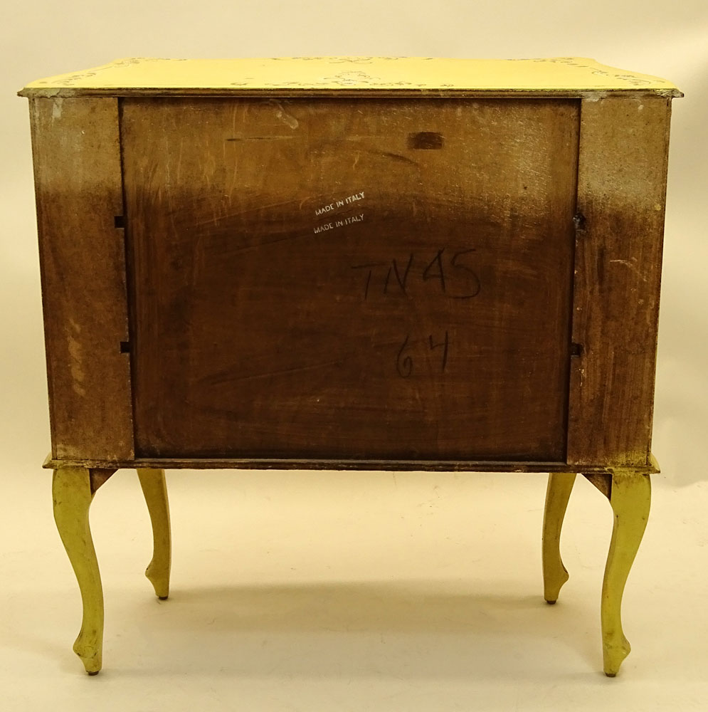 Mid 20th Century Italian Painted Three Drawer Commode.