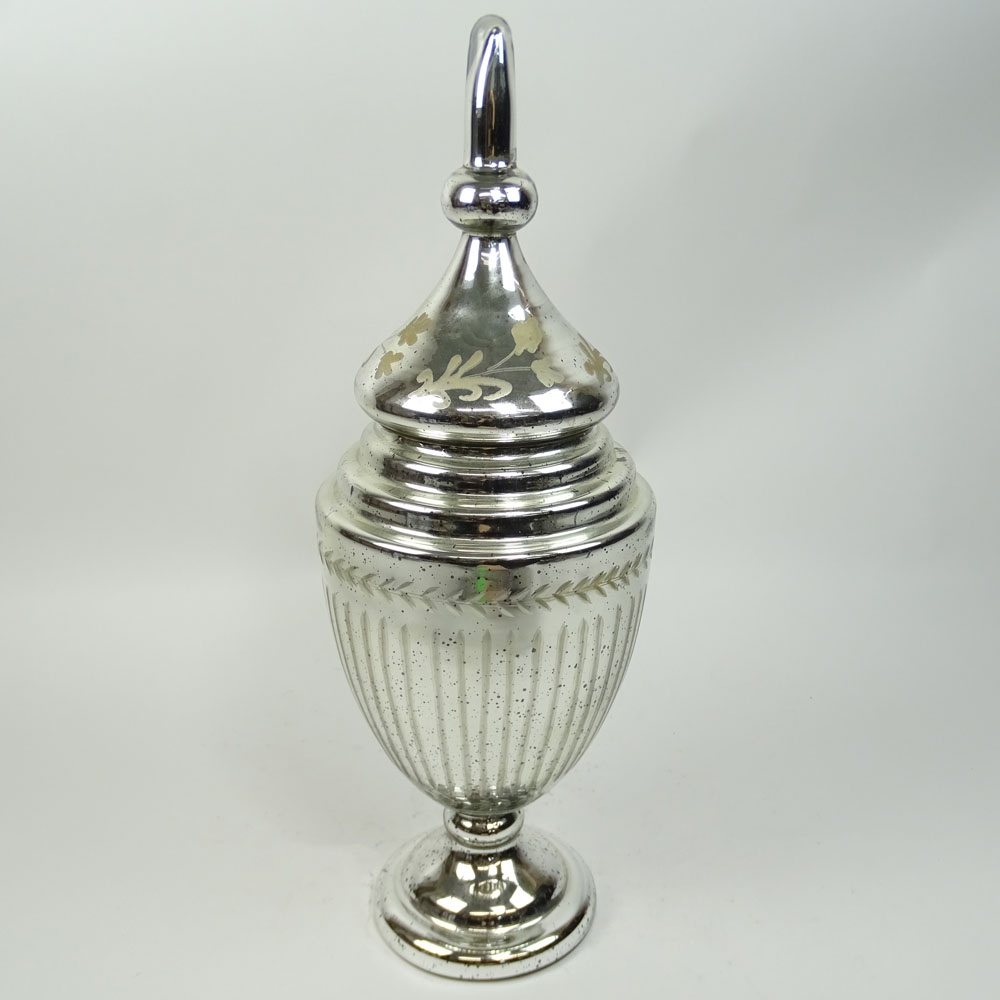 Large Mercury Glass Apothecary Jar