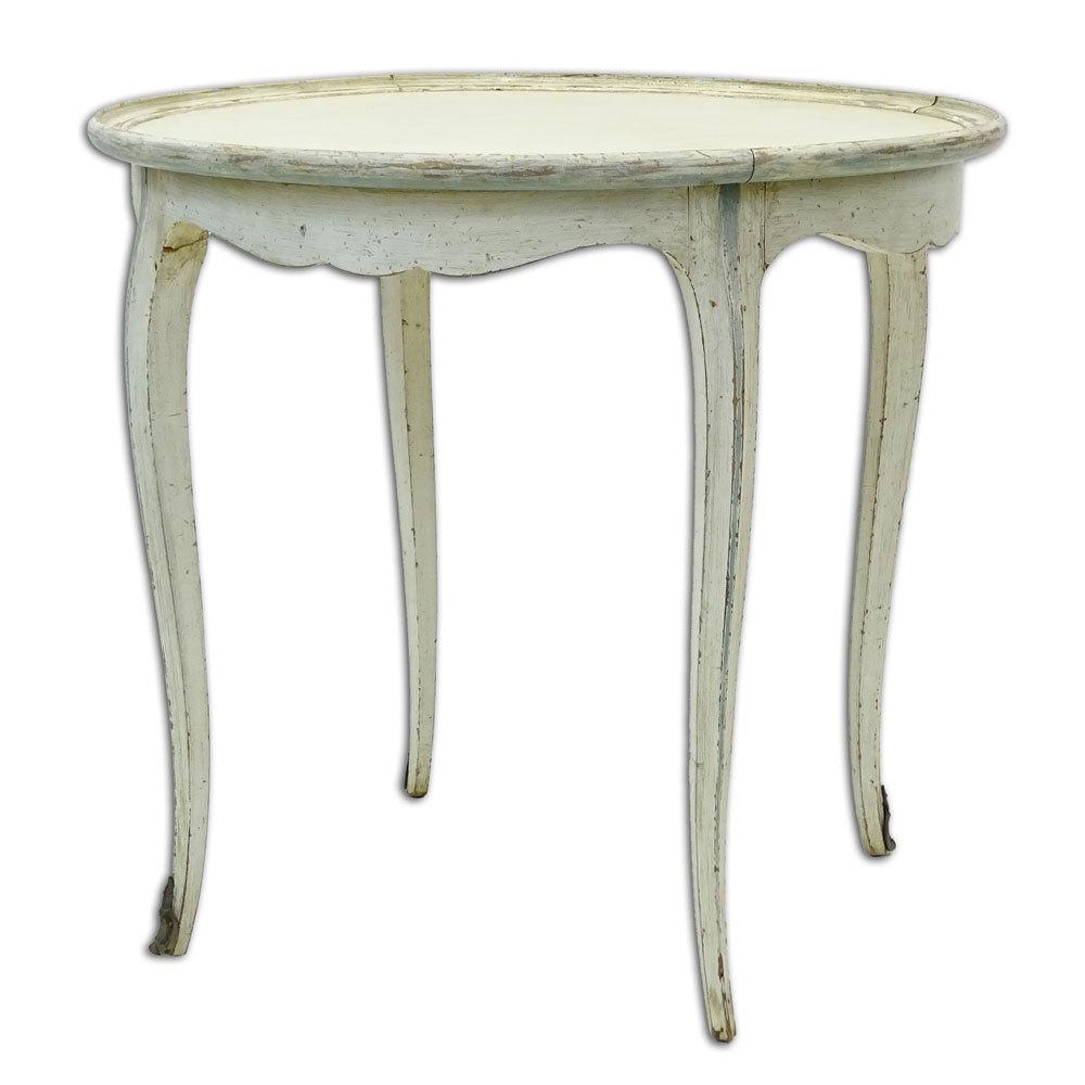 Mid 20th Century Italian Louis XV Style Painted Wood Occasional Table.