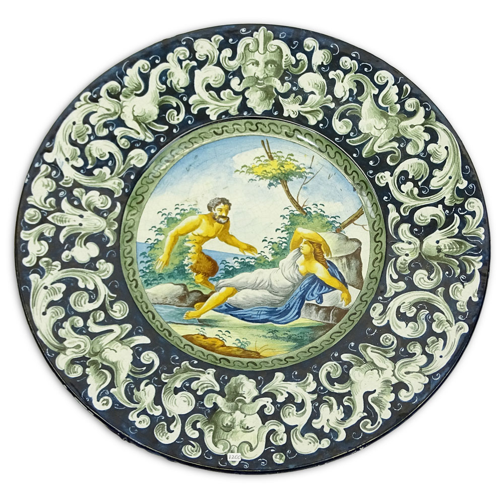 Early 20th Century Italian Majolica Charger.