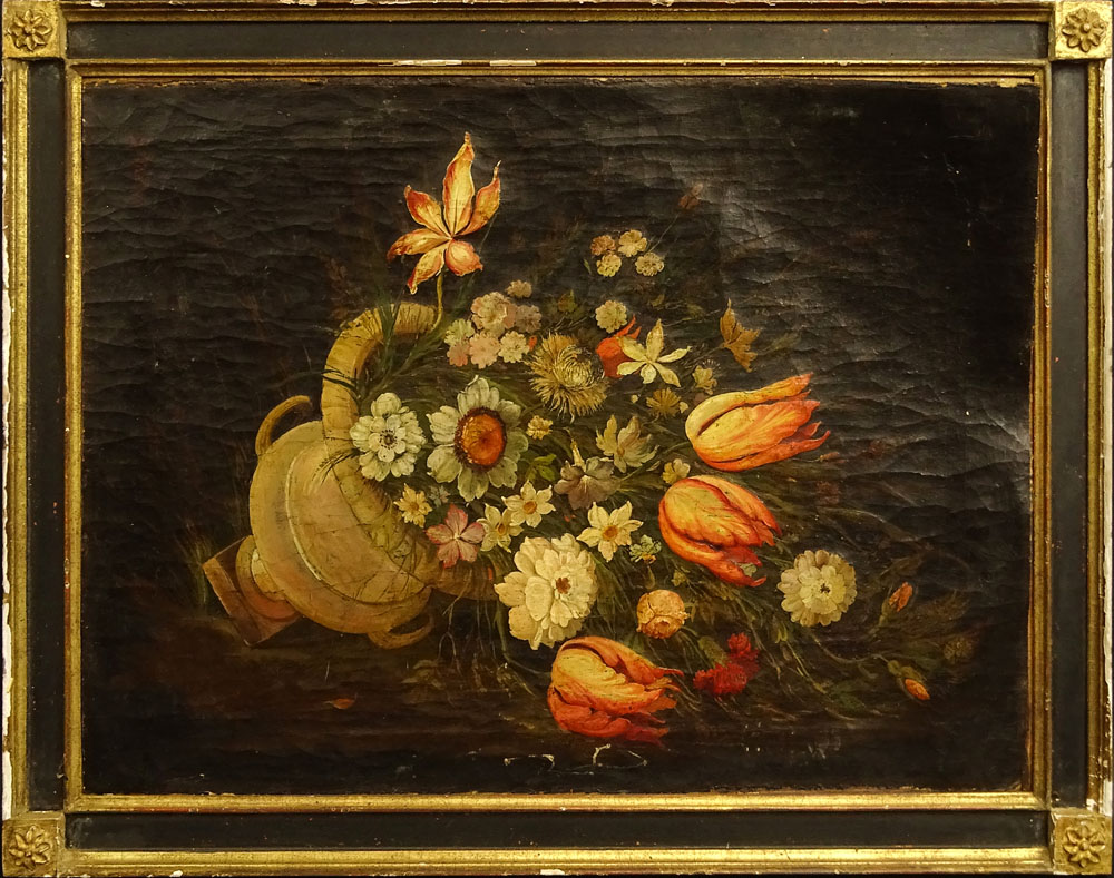 Vintage Decorative Oil on Canvas "Still Life" 