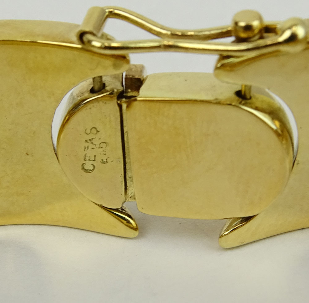 Vintage 14 Karat Yellow Gold XO Bracelet. Signed 585.