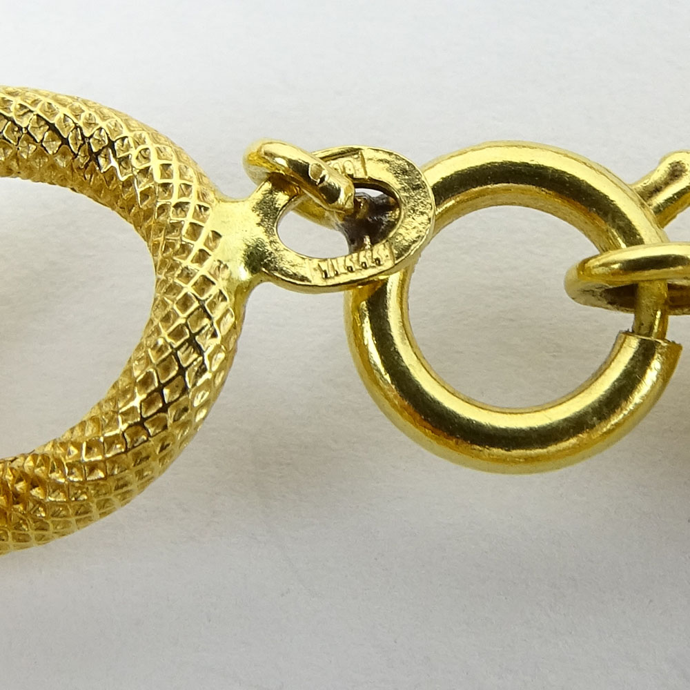 Vintage Long 14 Karat Yellow Gold Necklace.