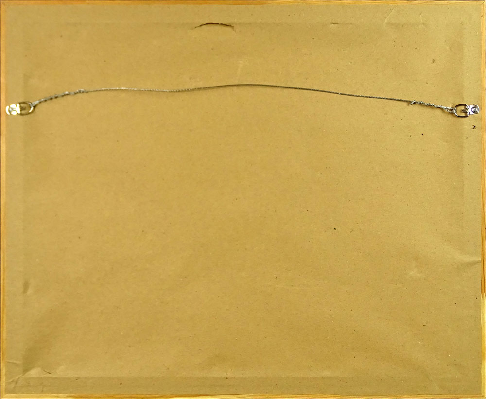 18th Century Manuscript Hand Decorated with Later Watercolor "Whale".